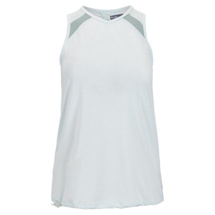 Women's Stripe Press Tennis Tank Ice and Zinc