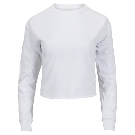 Women's Fleece Ultra Cropped Tennis Sweatshirt White