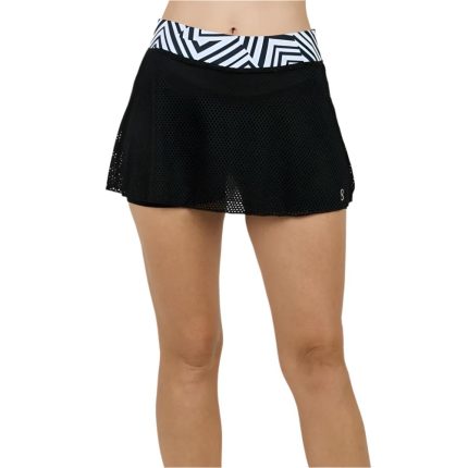 Women's Mysterious 13 Inch Tennis Skort Perforated Mesh
