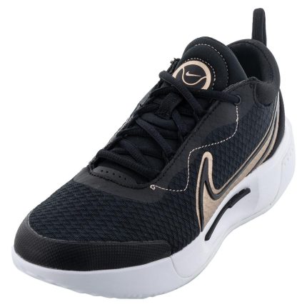 Women`s Zoom Pro Tennis Shoes Black and Metallic Red Bronze