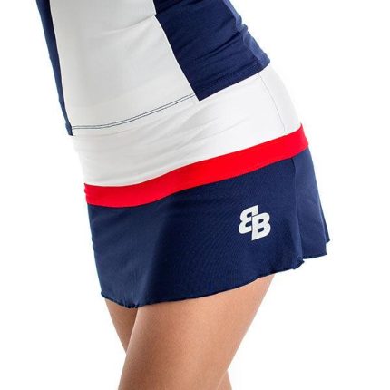 Women`s Nano Tennis Skort White and Red