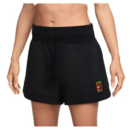 Women`s Court High-Waisted Heritage Phoenix Fleece Tennis Shorts Black