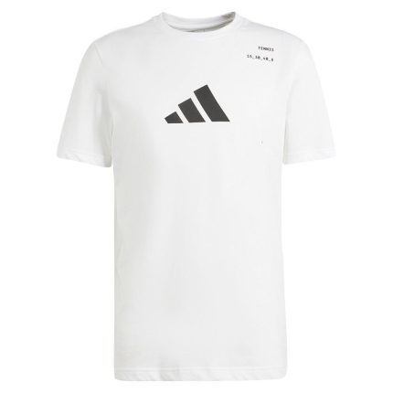 Men's Graphic Logo Tennis Tee White