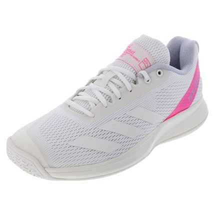 Women`s Courtflash Pickleball Shoes White and Lucid Pink