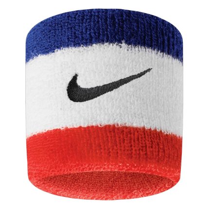 Swoosh Tennis Wristbands 2 Pack Habanero Red and Black