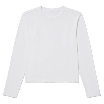 Women`s Solid Core Long Sleeve Tennis Top White