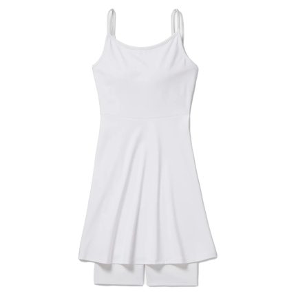 Women`s Solid Core Tennis Dress White