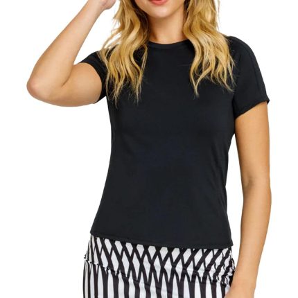 Women`s Tella Short Sleeve Tennis Top Onyx